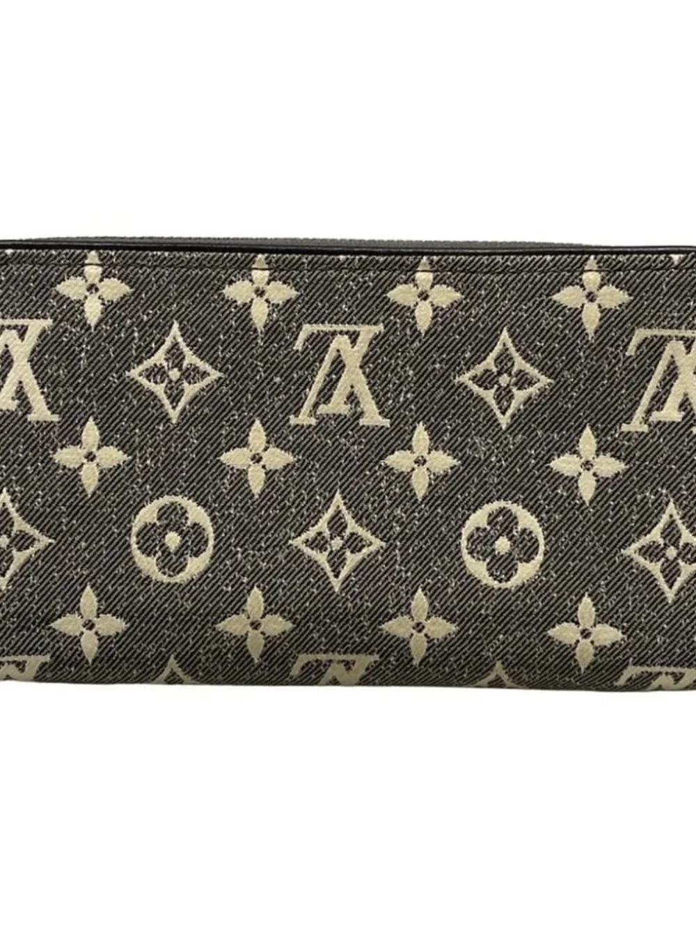 LOUIS VUITTON Zippy Wallet Gray Monogram Jacquard Denim RFID : confirmed